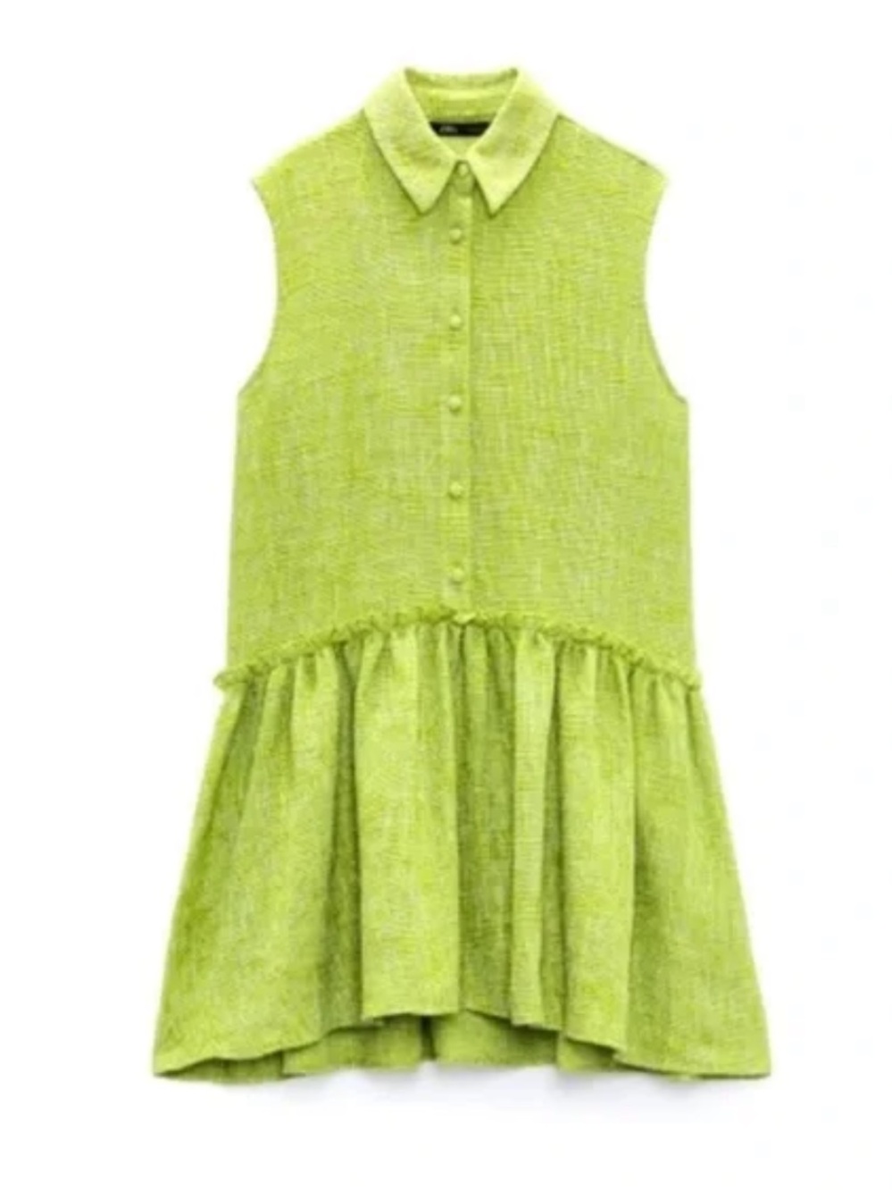 Zara Green Tweed Mini Dress